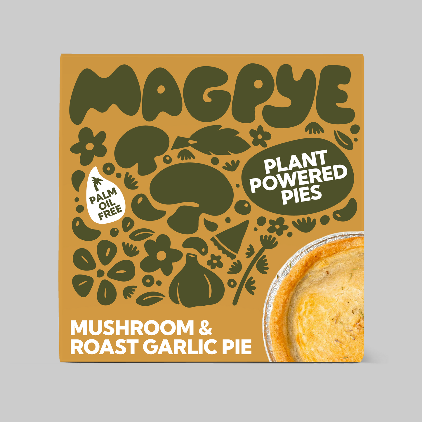 Plant Powered Mushroom & Roasted Garlic Pie