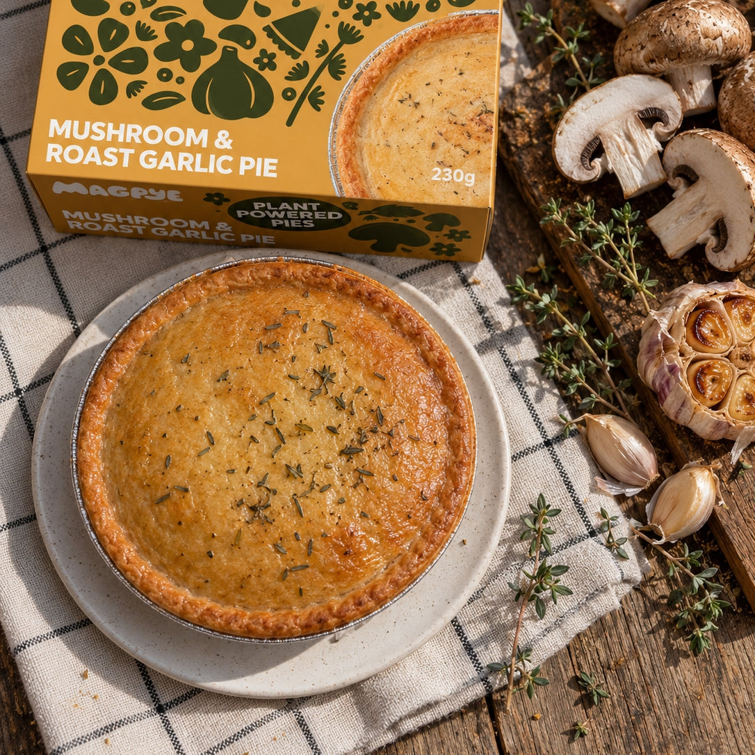 Mushroom & Roasted Garlic Pie