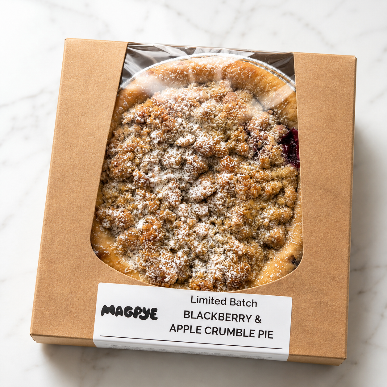 Blackberry & Apple Crumble Pie